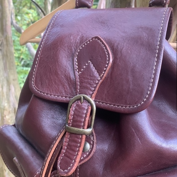 Natural Leather Handmade in Italy Backpack in Rich Mahogany main image 15